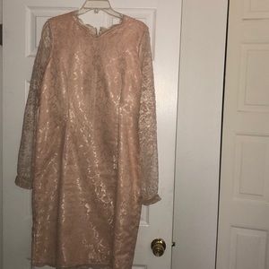 Champagne Lace Long sleeve dress